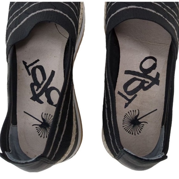 NEW! OTBT Islander Espadrille Sneaker Shoe Black Stretch Knit Platform - sz 9.5 - Picture 7 of 10